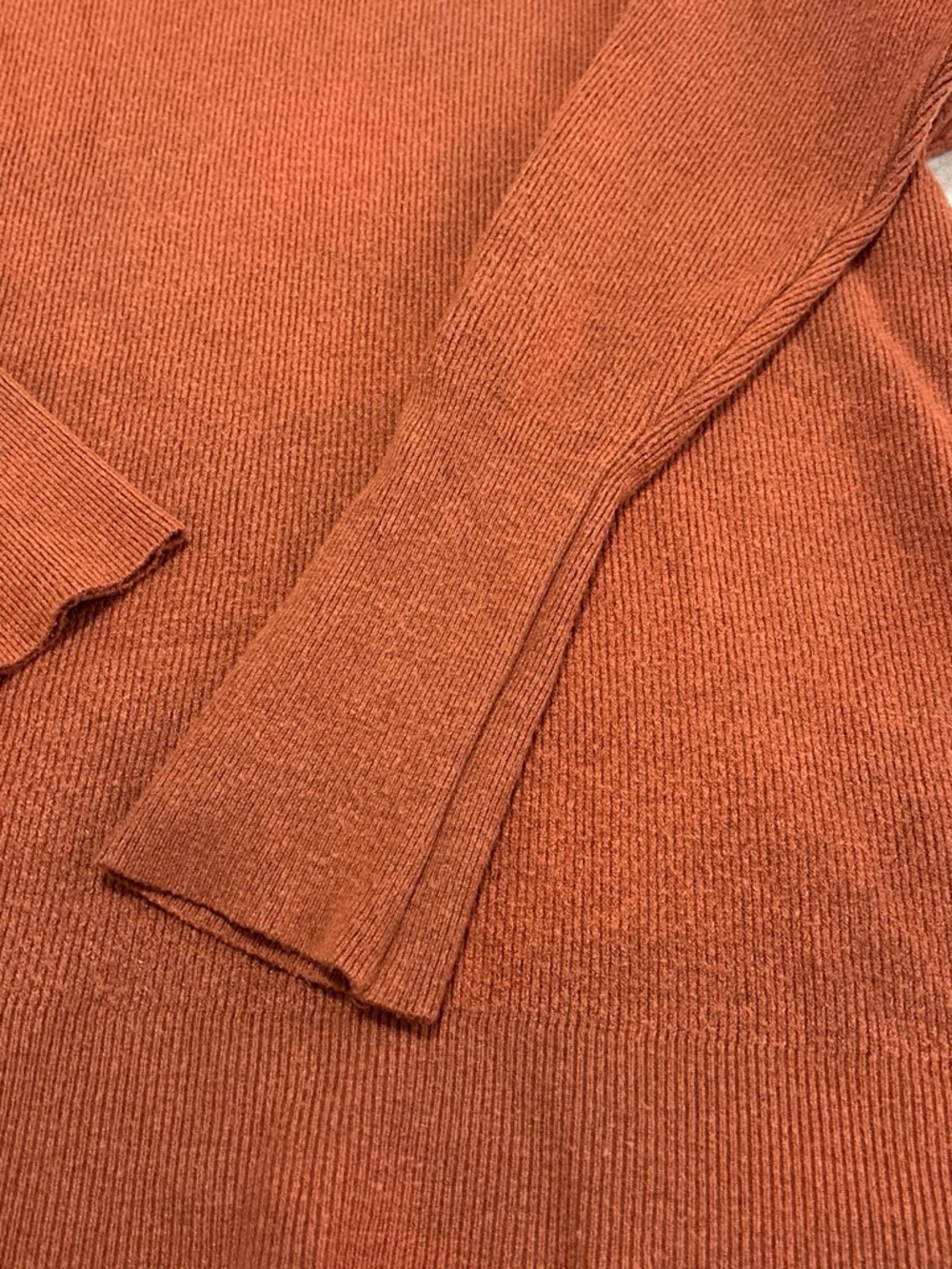 Altar'd State Rust Ribbed Mock Neck Sweater - Picture 3 of 5